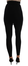 Black Cashmere Silk Stretch Tights Stockings Dolce & Gabbana