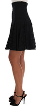Black Floral Cutout Lace A-Line Skirt Dolce & Gabbana