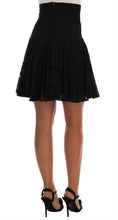 Black Floral Cutout Lace A-Line Skirt Dolce & Gabbana