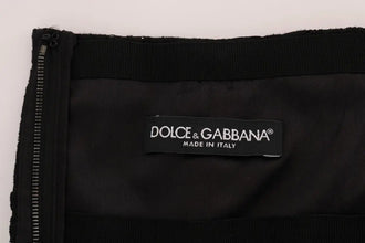 Black Floral Cutout Lace A-Line Skirt Dolce & Gabbana