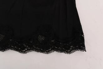 Black Floral Cutout Lace A-Line Skirt Dolce & Gabbana