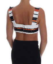 Multicolor Sequined Stretch Bustier Top Dolce & Gabbana