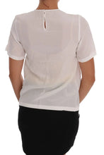 White Silk ITALIA IS LOVE Blouse T-shirt Dolce & Gabbana