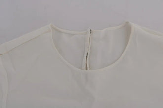 White Silk ITALIA IS LOVE Blouse T-shirt Dolce & Gabbana