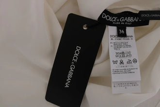 White Silk ITALIA IS LOVE Blouse T-shirt Dolce & Gabbana