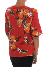 Orange Print Crystal-Embellished Blouse Dolce & Gabbana