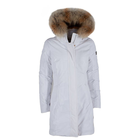 White Nylon Women's Jacket Yes Zee