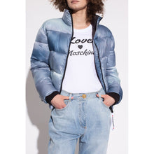 Light Blue Polyester Women Jacket Love Moschino
