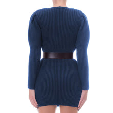 Blue Wool Women Dress Elisabetta Franchi