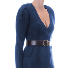 Blue Wool Women Dress Elisabetta Franchi