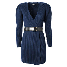 Blue Wool Women Dress Elisabetta Franchi