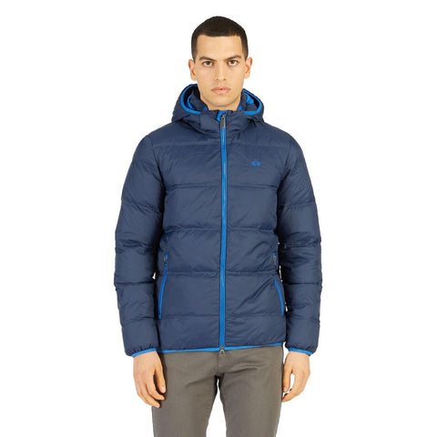Blue Nylon Men Jacket La Martina
