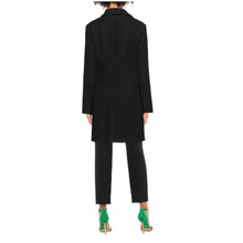 Black Wool Women Coat Love Moschino