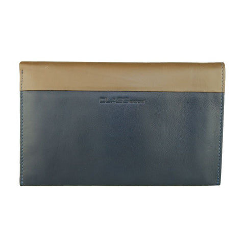 Blue Leather Men Wallet Cavalli Class