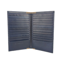 Blue Leather Men Wallet Cavalli Class