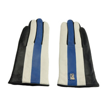 Blue Lambskin Women Glove Cavalli Class