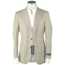 Beige Wool Men's Blazer Emilio Romanelli