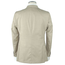 Beige Wool Men's Blazer Emilio Romanelli