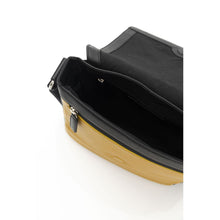 Yellow Leather Women Crossbody Bag Cerruti 1881