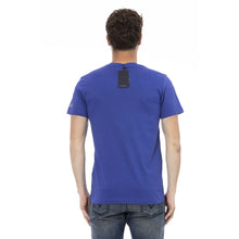 Blue Cotton Men T-Shirt Trussardi Action