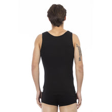 Black Cotton Men's Tank Top Bikkembergs