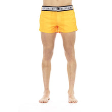 Orange Polyamide Men Swim Short Bikkembergs