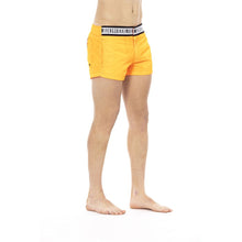 Orange Polyamide Men Swim Short Bikkembergs