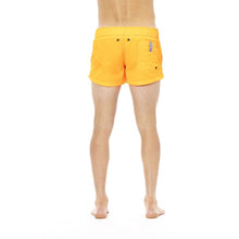 Orange Polyamide Men Swim Short Bikkembergs