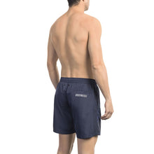 Blue Polyester Men Swim Short Bikkembergs