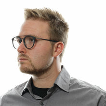Gray Men Glasses Frame Police