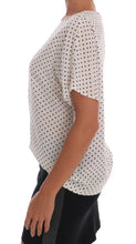 White Polka Dotted Silk T-shirt Top Dolce & Gabbana