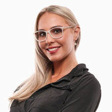 White Women Glasses Frame Swarovski