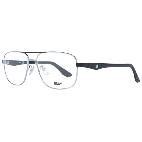 Silver Men Glasses Frame BMW