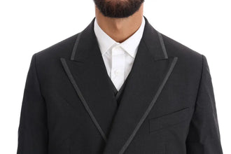 Gray Wool Stretch 3 Piece Two Button Suit Dolce & Gabbana