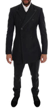 Gray Wool Double Breasted 3 Piece Suit Dolce & Gabbana
