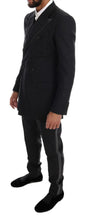 Gray Wool Double Breasted 3 Piece Suit Dolce & Gabbana