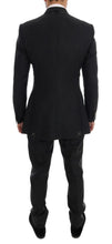 Gray Wool Double Breasted 3 Piece Suit Dolce & Gabbana