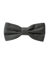 Dolce & Gabbana Gray Silk Patterned Adjustable Neck Men Papillon Bow Tie
