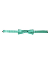 Dolce & Gabbana Mint Green Silk Adjustable Neck Men Bow Tie
