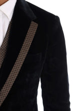Blue Velvet Two Button Slim 3 Piece Suit Dolce & Gabbana