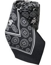 Dolce & Gabbana Black Patterned 100%Silk Adjustable Tie