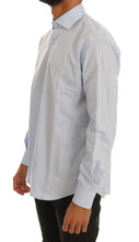 Light Blue Cotton Slim Fit Dress Shirt Cavalli