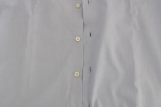 Light Blue Cotton Slim Fit Dress Shirt Cavalli
