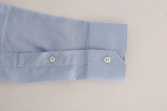 Light Blue Cotton Slim Fit Dress Shirt Cavalli
