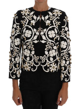 Black Baroque Floral Crystal Jacket Dolce & Gabbana