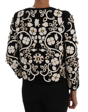 Black Baroque Floral Crystal Jacket Dolce & Gabbana