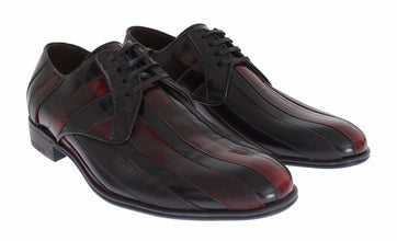 Black Bordeaux Leather Dress Formal Shoes Dolce & Gabbana