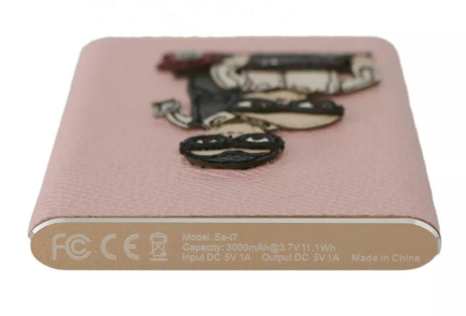 Charger USB Pink Leather #DGFAMILY Power Bank Dolce & Gabbana