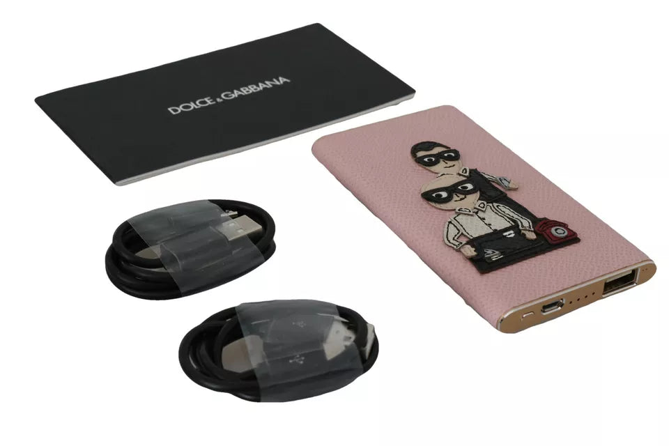 Charger USB Pink Leather #DGFAMILY Power Bank Dolce & Gabbana