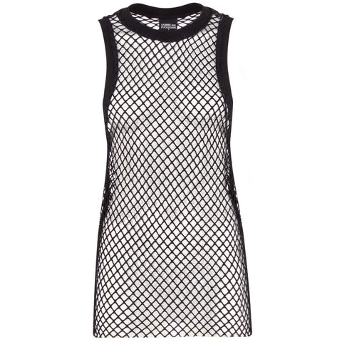 Comme Des Fuckdown Black Polyester Women Tank Top